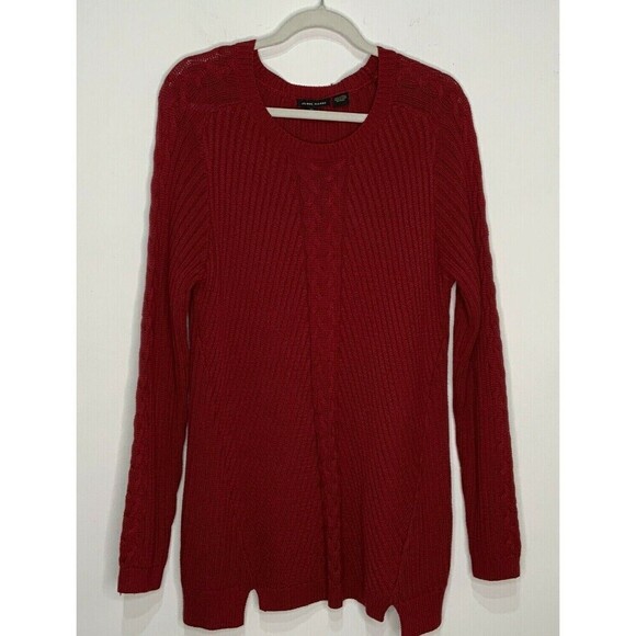 Jeanne Pierre Sweaters - Jeanne Pierre Cable Knit Pullover Sweater Red Size XL